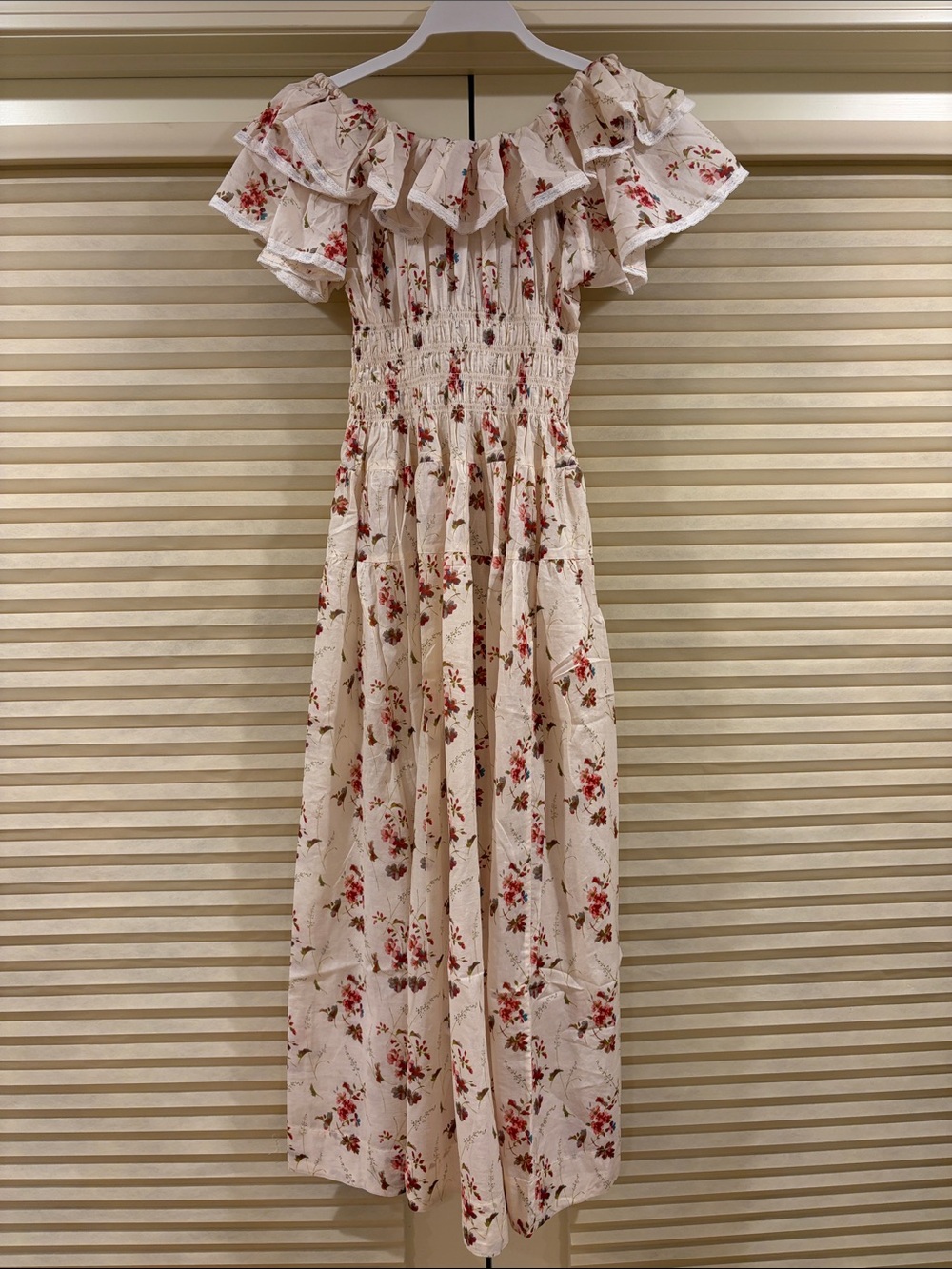 NWOT Doen Illiana Tiered Organic Cotton Midi Dress, Size M - Picture 5 of 10